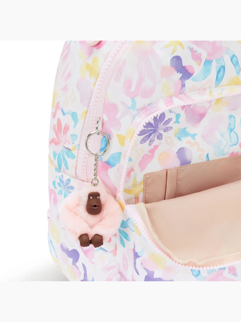 Sac à Dos Kipling Seoul S Aqua Sea 35 CM - avec compartiment pour tablette Blanc Rose Bleu - Kiabi