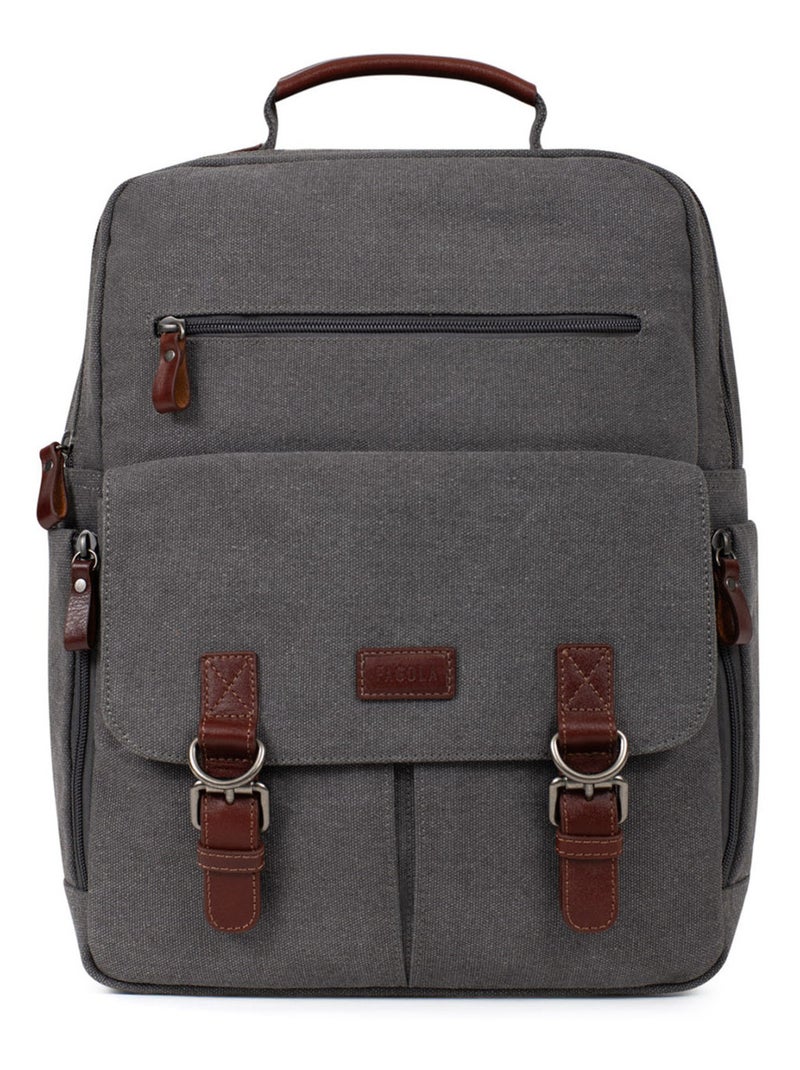 Sac à dos Léo - 13" & A4 Gris foncé - Kiabi