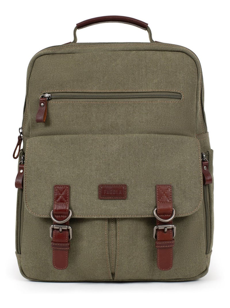 Sac à dos Léo - 13" & A4 Kaki - Kiabi