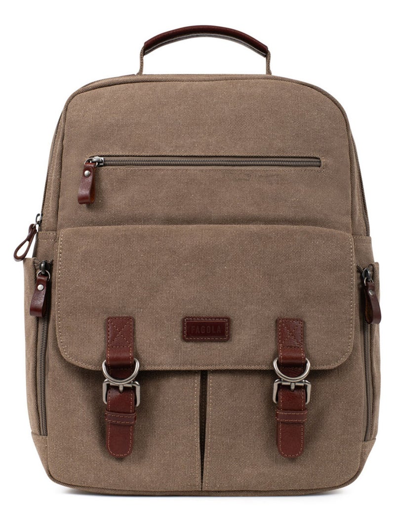 Sac à dos Léo - 13" & A4 Taupe - Kiabi