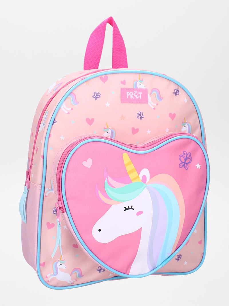Sac à dos Licorne avec poche en cœur Rose - Kiabi