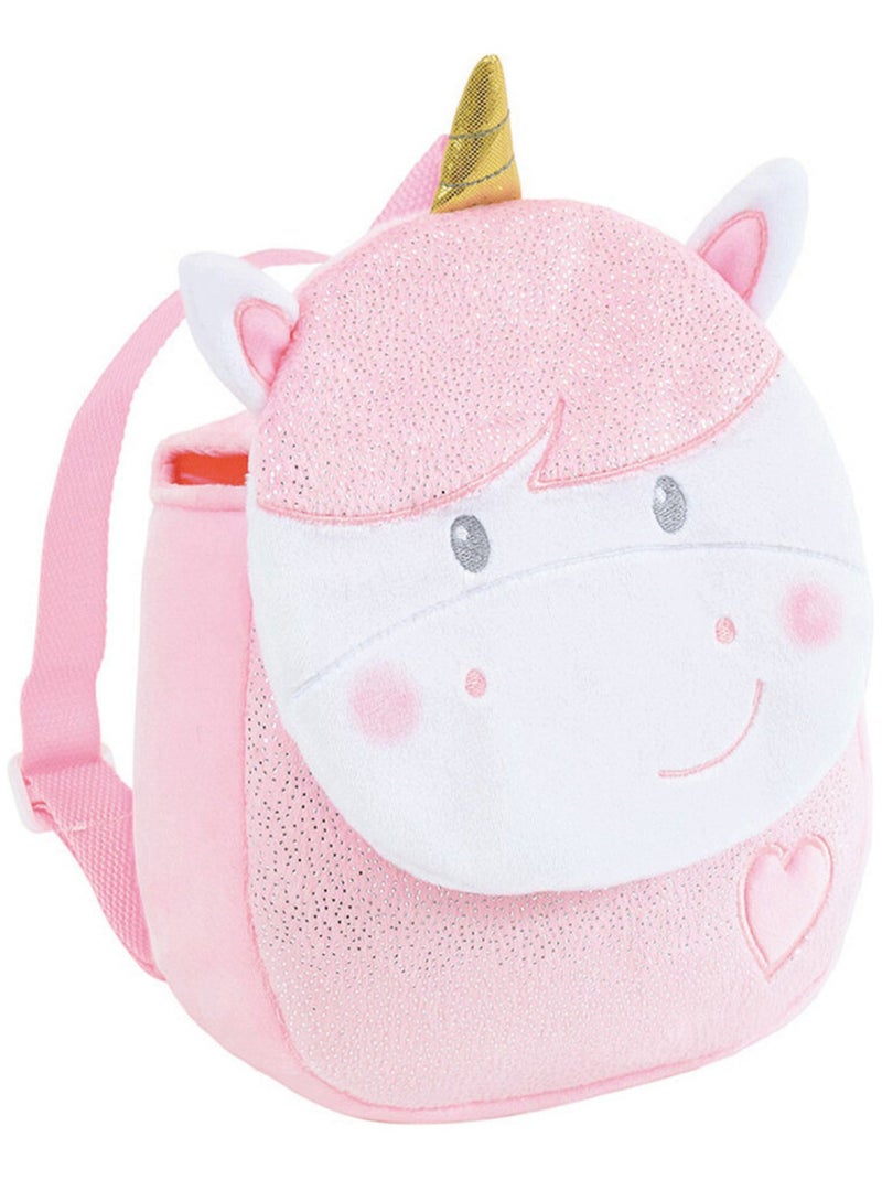 sac à dos Licorne en Peluche  3D -  Hauteur 23 cm Rose - Kiabi