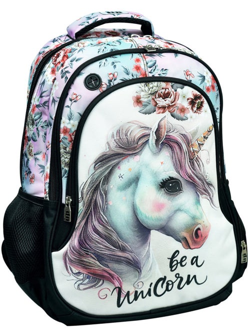 Sac à dos Licorne magique 48 cm polyester - 2 compartiments à poches latérales - Kiabi Sac à dos Licorne magique 48 cm polyester - 2 compartiments à poches latérales - Kiabi