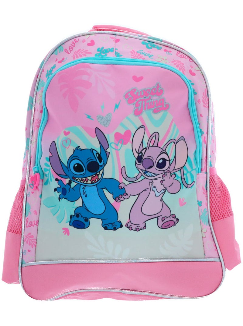 Sac à dos Lilo & Stitch 38 cm à zip compartimentés Lilo et Stitch Bleu aqua - Kiabi