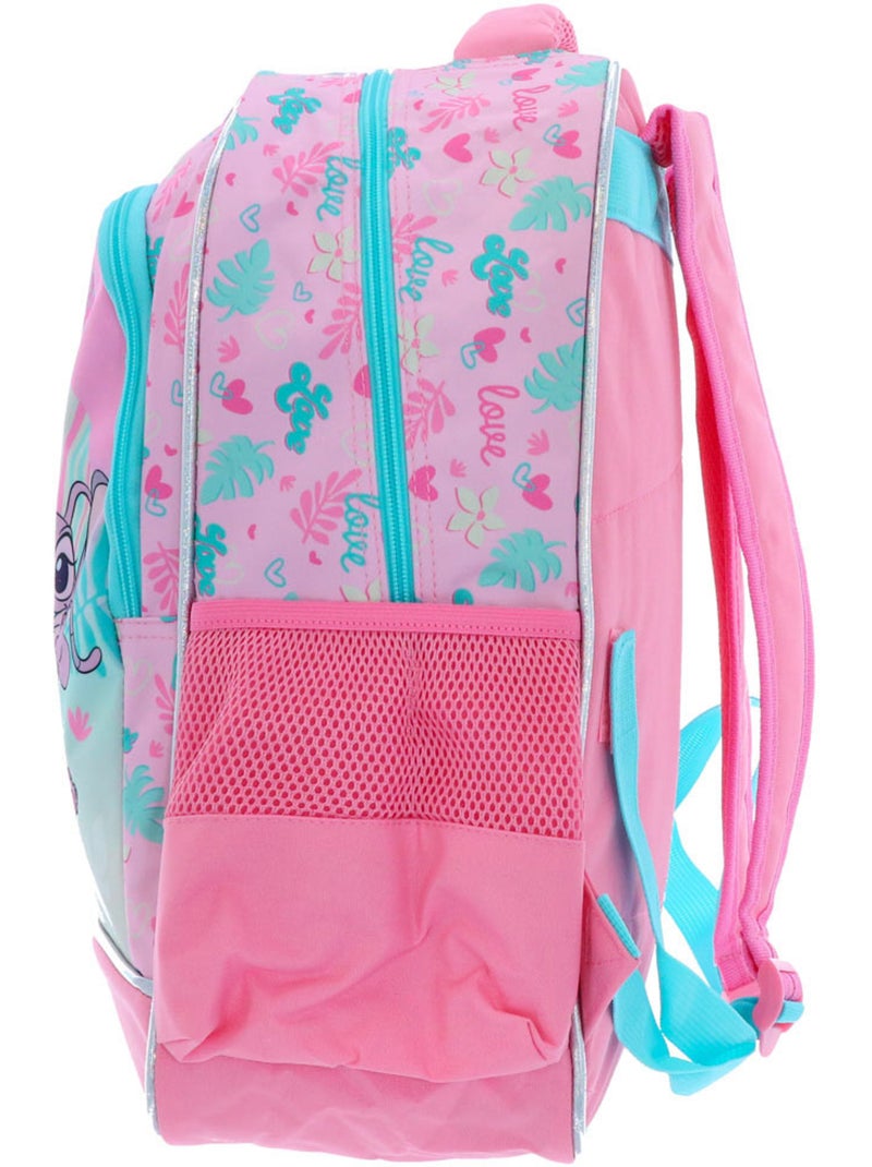 Sac à dos Lilo & Stitch 38 cm à zip compartimentés Lilo et Stitch Bleu aqua - Kiabi