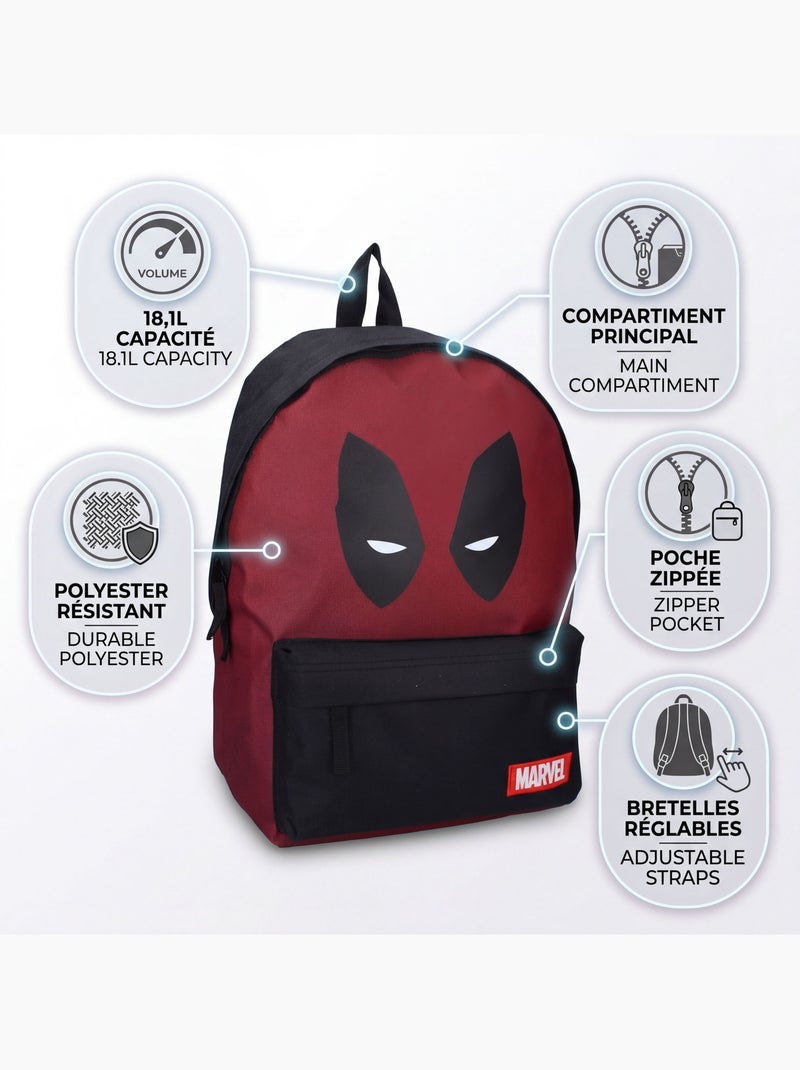 Sac à dos Marvel Deadpool Encore Time 204-00614 DEADPOOL Rouge - Kiabi