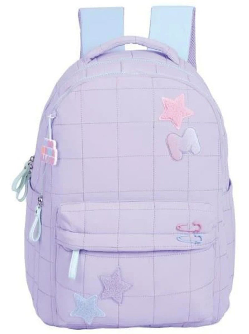 Sac à dos matelassé Dreamy Marshmallow avec poche ordinateur 13 pouces Violet clair - Kiabi