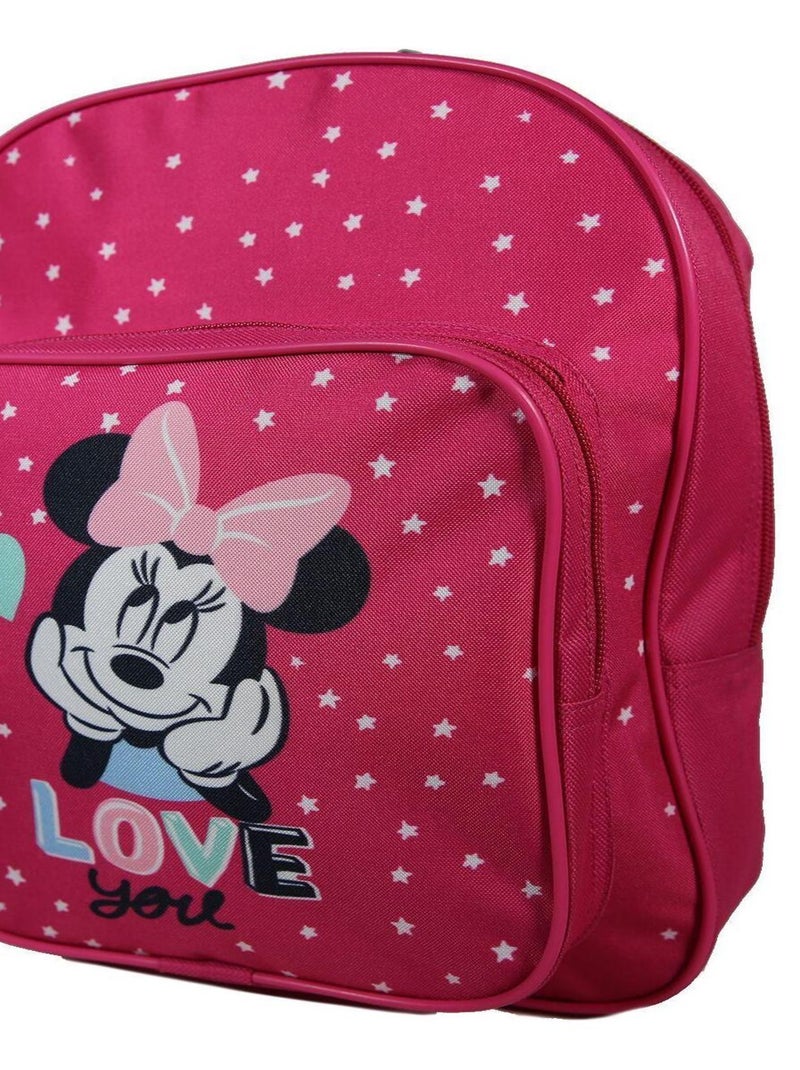 Sac à dos maternelle 31 cm avec poche Disney Minnie Rose Bagtrotter Rose - Kiabi