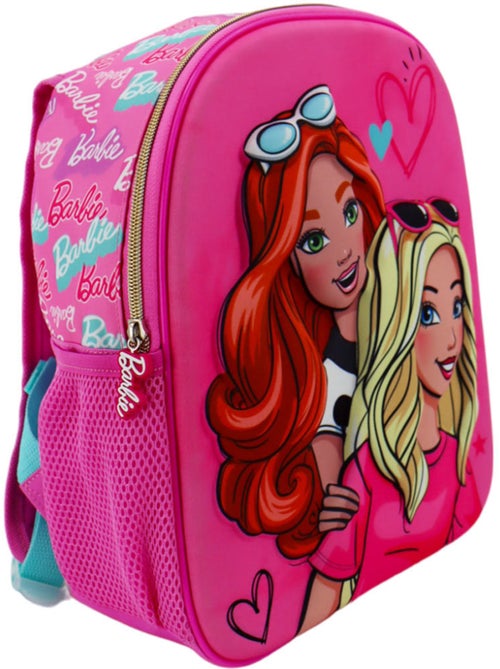 Sac à Dos Maternelle 3D Barbie personnages et coeurs 32 CM - Kiabi