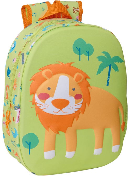 Sac à dos maternelle 3D lion et savane CMP imprimé relief 33 x 27 x 10 cm - Kiabi Sac à dos maternelle 3D lion et savane CMP imprimé relief 33 x 27 x 10 cm - Kiabi