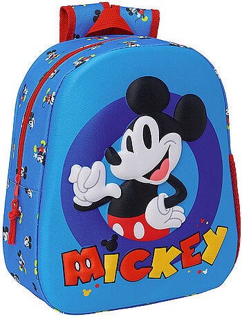 Sac à dos maternelle 3D 'Mickey Mouse' 33 cm ajustable