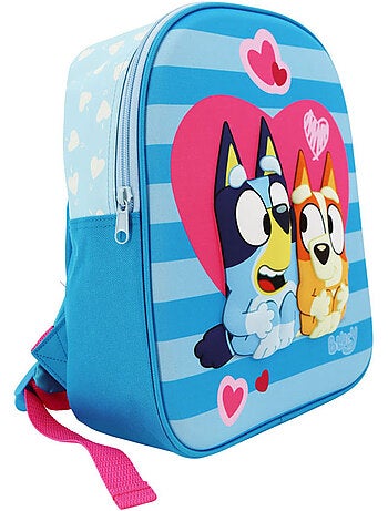 Sac à dos maternelle 3D moulé cœur Bluey