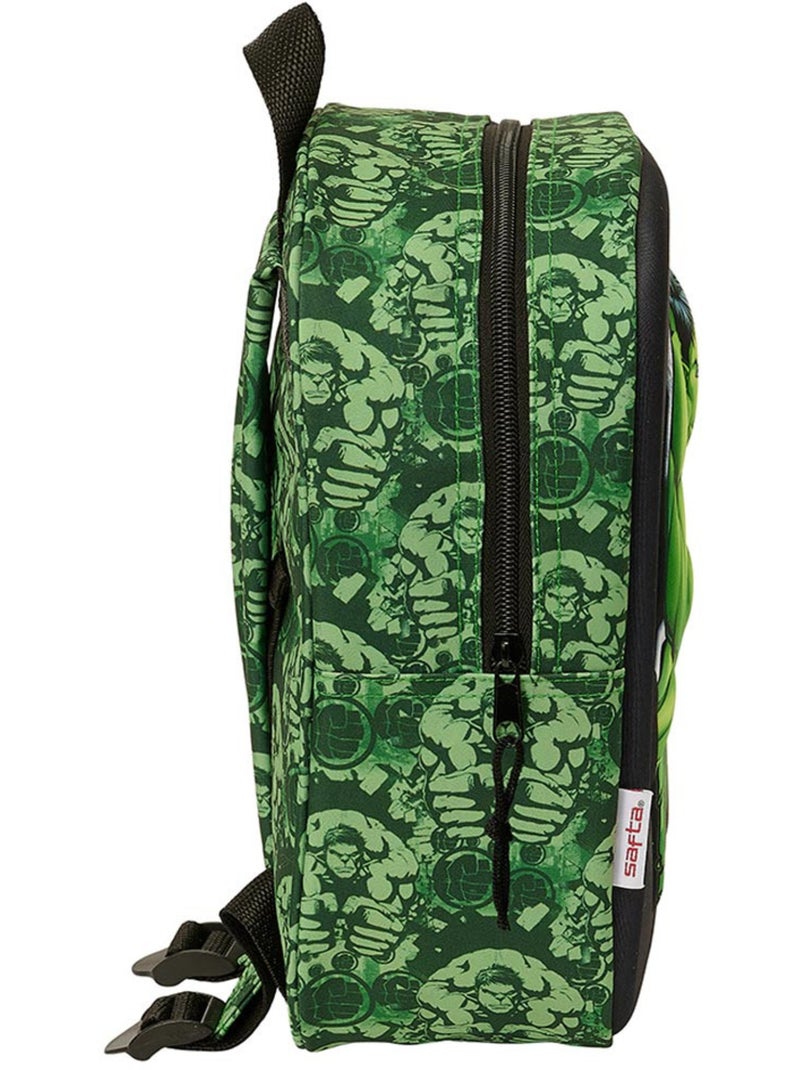 Sac à dos maternelle 3D semi-rigide Hulk Avengers Noir Vert - Kiabi