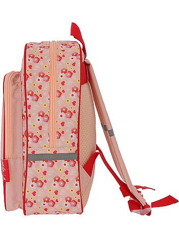 Sac à dos maternelle Bella Sara tissu imprimé floral et cœur 30 CM