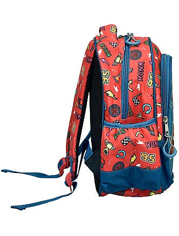Sac à dos maternelle Cars motif course en tissu résistant