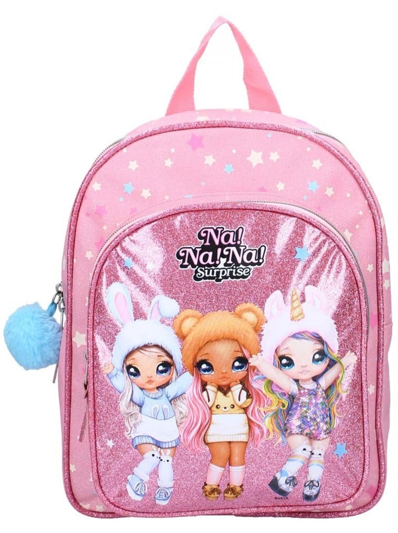 Sac à dos maternelle chic Na! Na! Na! Surprise 31 cm zippé Rose - Kiabi
