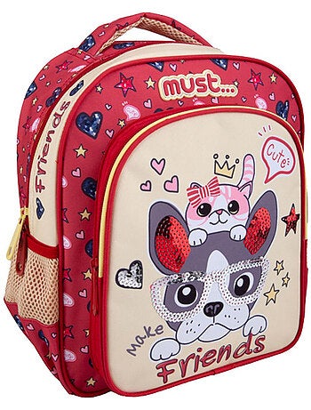 Sac à Dos Maternelle Chien et Chat Make Friends 31 CM
