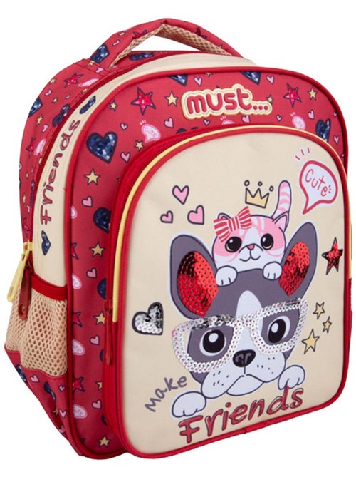 Sac à Dos Maternelle Chien et Chat Make Friends 31 CM - Kiabi