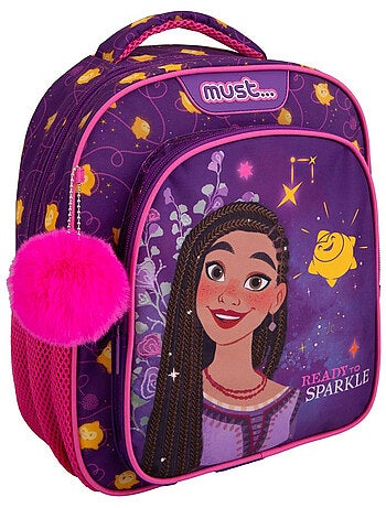 Sac à dos maternelle Disney Asha en polyester motif personnages 31 x 27 x 10 cm