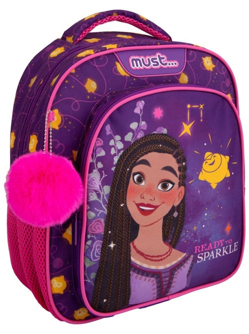 Sac à dos maternelle Disney Asha en polyester motif personnages 31 x 27 x 10 cm - Kiabi