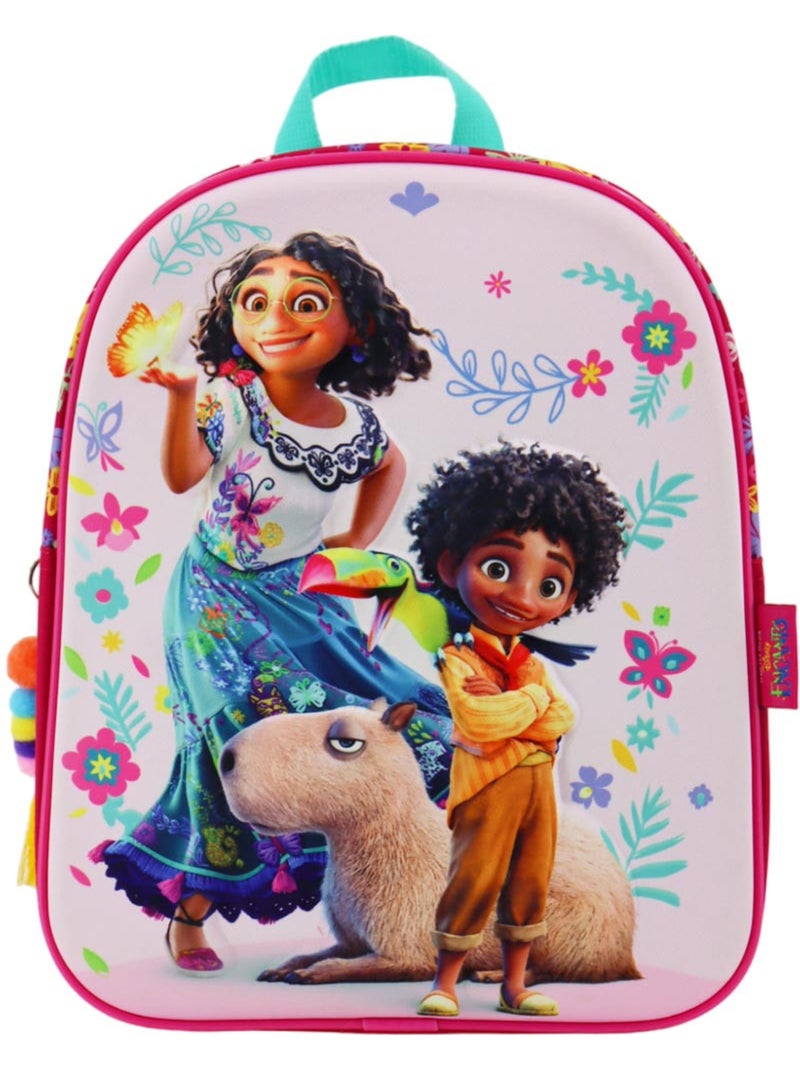 Sac à dos maternelle Disney Encanto imprimé fleurs 3D Blanc Rose clair Gris - Kiabi