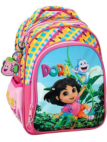 Sac à dos maternelle Dora en tissu synthétique imprimé jungle