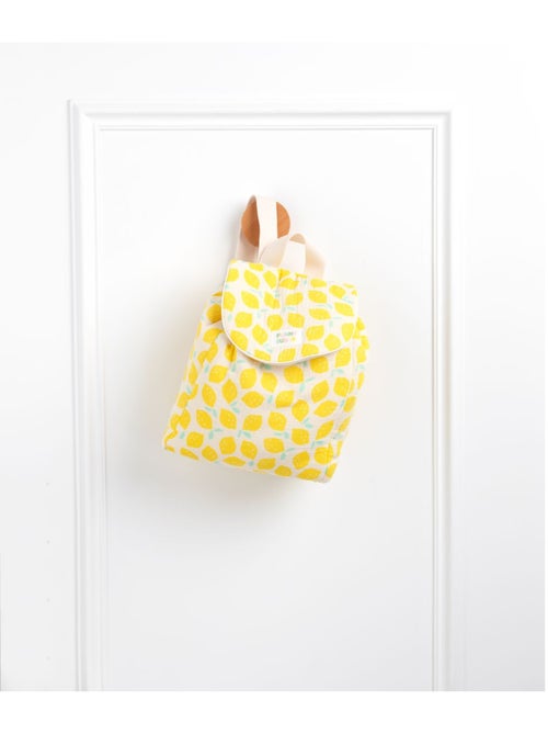 Sac à dos maternelle en coton imprimé citron - SAUTHON - Kiabi