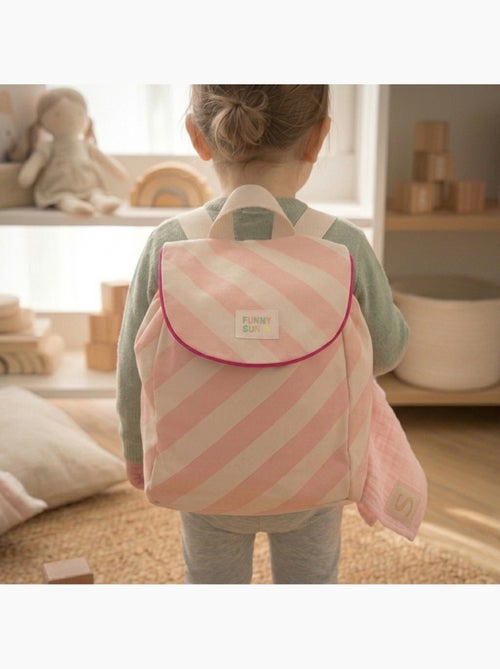 Sac à dos maternelle en coton rayé - SAUTHON - Kiabi Sac à dos maternelle en coton rayé - SAUTHON - Kiabi
