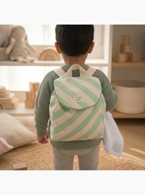 Sac à dos maternelle en coton rayé - SAUTHON - Kiabi