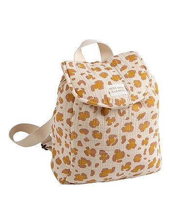 Sac à dos maternelle en gaze de coton léopard - SAUTHON