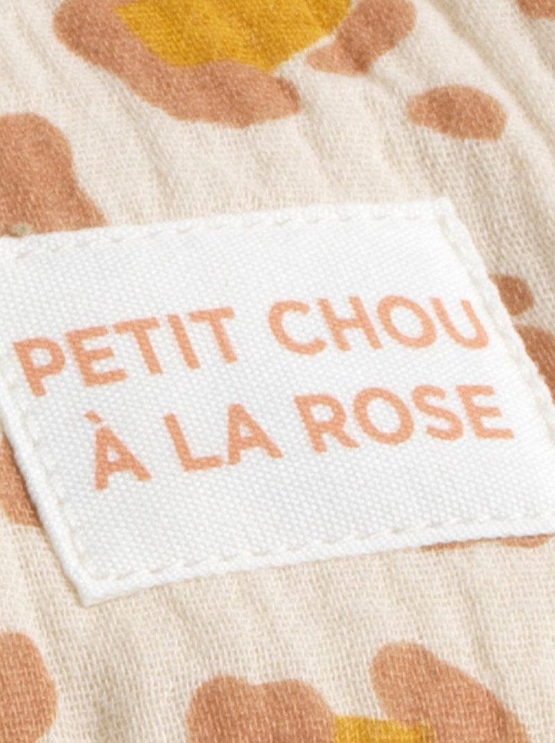 Sac à dos maternelle en gaze de coton léopard - SAUTHON Beige/Rose - Kiabi