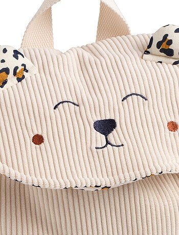 Sac à dos maternelle en velours côtelé avec oreilles - SAUTHON