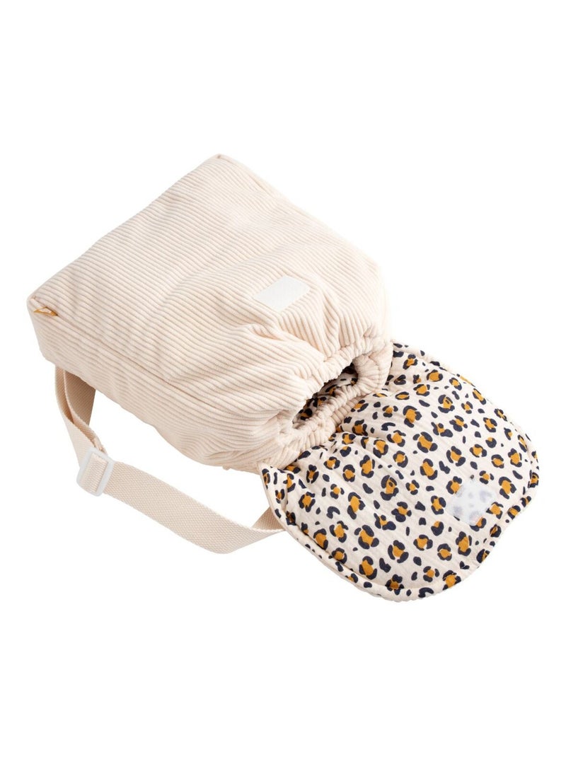 Sac à dos maternelle en velours côtelé avec oreilles - SAUTHON Ecru - Kiabi