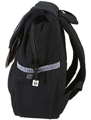 Sac à dos maternelle fille pol fox panda réversible - noir et blanc