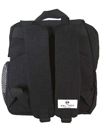 Sac à dos maternelle fille pol fox panda réversible - noir et blanc