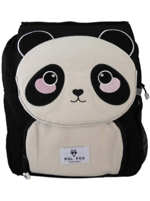 Sac à dos maternelle fille pol fox panda réversible - noir et blanc - Kiabi