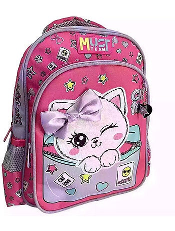 Sac à dos maternelle imprimé chaton en tissu synthétique La boutique des toons