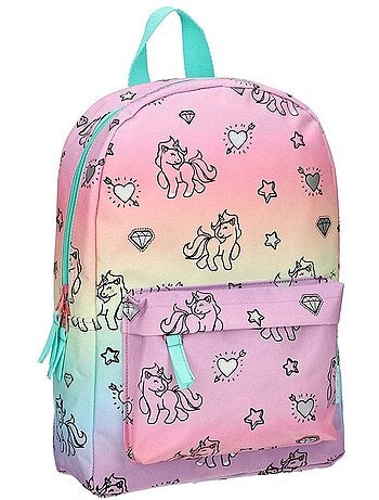 Sac à dos maternelle imprimé licornes en tissu synthétique Milky Kiss