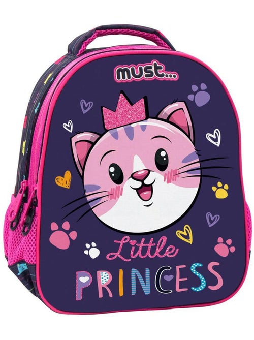 Sac à dos maternelle La boutique des toons motif chat couronne pailletée - Kiabi Sac à dos maternelle La boutique des toons motif chat couronne pailletée - Kiabi