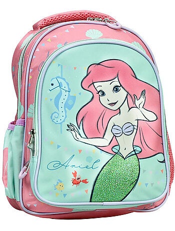 Sac à dos maternelle licence Disney Princess Ariel GIM en tissu synthétique