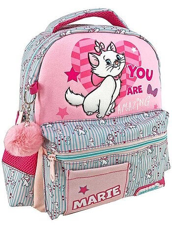 Sac à dos maternelle 'Marie Aristochat' 2 compartiments zippés 31x27x10 Disney Must