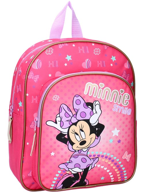 Sac à dos maternelle Minnie 'I Like Smiles' 29 cm - Rose - Kiabi Sac à dos maternelle Minnie 'I Like Smiles' 29 cm - Rose - Kiabi