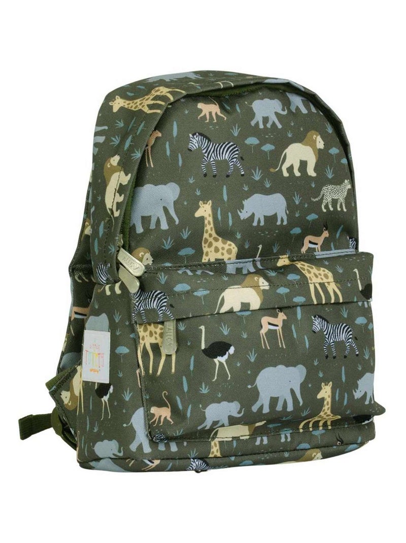 Sac à dos maternelle motifs ludiques A Little Lovely Company Kaki - Kiabi