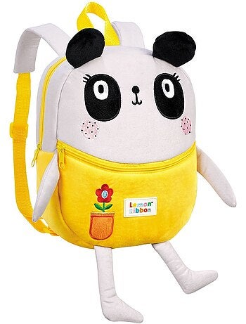 Sac à dos maternelle panda en tissu doux style peluche 30 cm – LEMON RIBBON