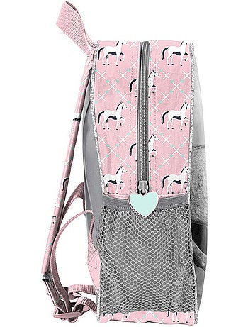 Sac à dos maternelle Paso toile effet canvas motif cheval 3D