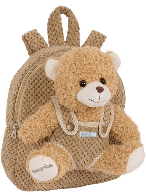 Sac à dos maternelle peluche avec ourson amovible SAFTA - Kiabi