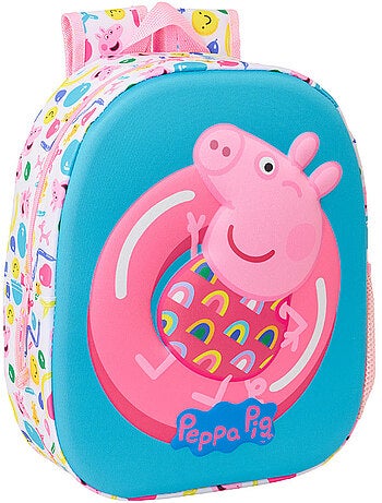 Sac à dos maternelle Peppa Pig effet 3D mousse Pool Party
