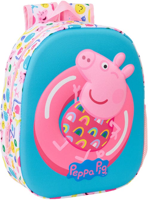 Sac à dos maternelle Peppa Pig effet 3D mousse Pool Party - Kiabi