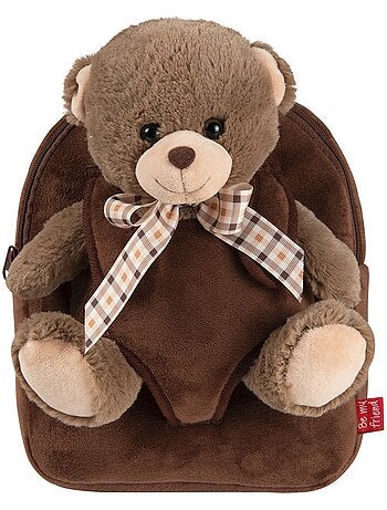 Sac à dos maternelle réversible peluche ours brun – CMP
