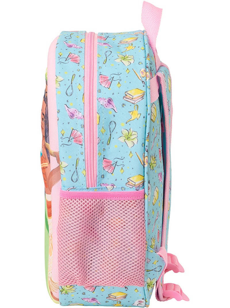 Sac à dos maternelle Safta devant thermoformé 3D Disney Princess Blanc Rose clair - Kiabi